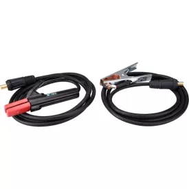   Egyéb hegesztő kábelpár, földelőkábel csipesszel + munkakábel elektródafogóval, 160A, 3m, 25mm2, csatlakozó: 10-25