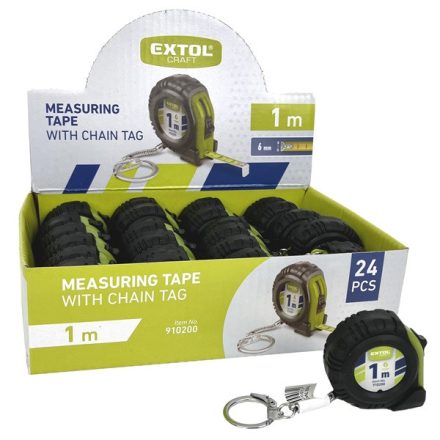 EXTOL CRAFT mérőszalag kulcstartó; 1m
