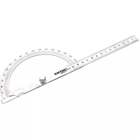   EXTOL CRAFT szögmérő/vonalzó, lakatos, hossz.: 278 mm, Inox, mm beosztás, 0° -180°, vastagság: 1,3 mm