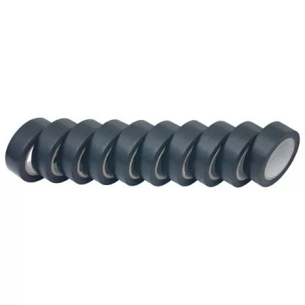 EXTOL CRAFT szigetelő szalag, 10db-os, fekete; 19mm×10m×0,13mm