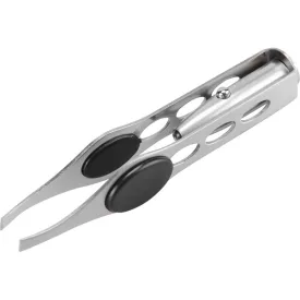   EXTOL CRAFT csipesz LED fénnyel, rozsdamentes acél, hossz: 95mm, pofák szélessége: 4mm, 3×1,5V elemmel (LR71)
