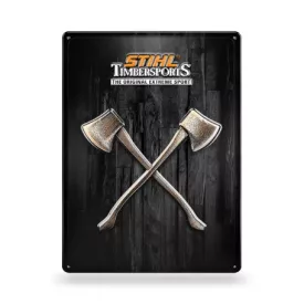 STIHL fém tábla Timbersports fekete 30 x 40 cm